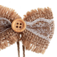 Noeuds en jute, dentelle et bouton sur lien - 6 pièces