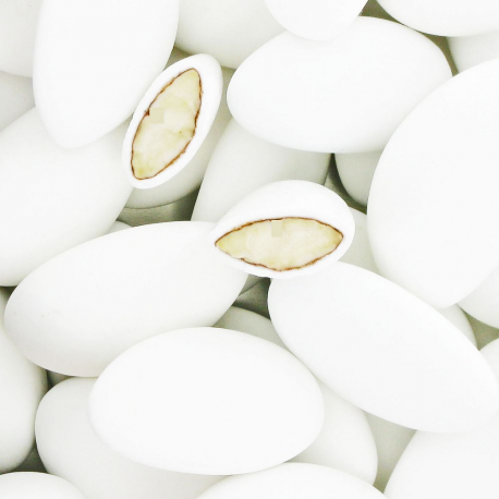 Dragées amande Avola Royales (45% amande) BLANC MAT - 1kg