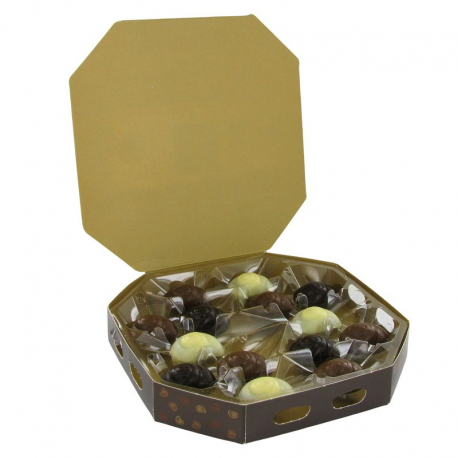 Escargots en chocolat fourrés praliné - boîte de 195g