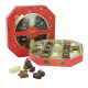 Figurines de Noël décorées en chocolat praliné - boîte boule de Noël de 195g