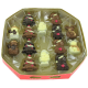 Figurines de Noël décorées en chocolat praliné - boîte boule de Noël de 195g
