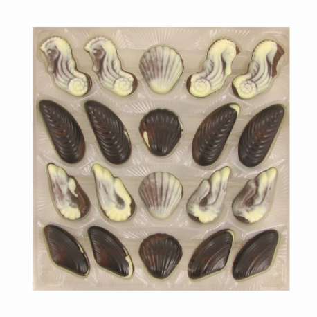Fruits de mer en chocolat praliné - boîte de 250g