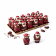 Moulages Pères Noël et Elans en chocolat décoré 55g - plateau de 36