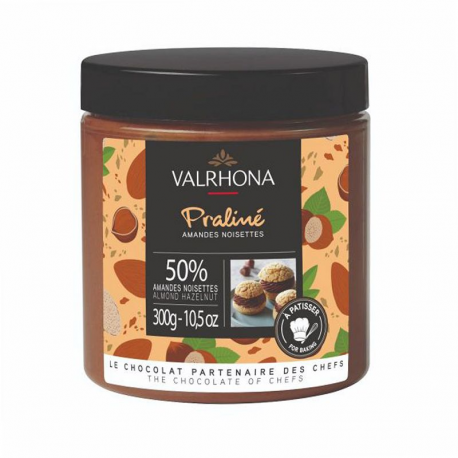 Praliné fruité Valrhona 50% amandes/noisettes - pot de 300g