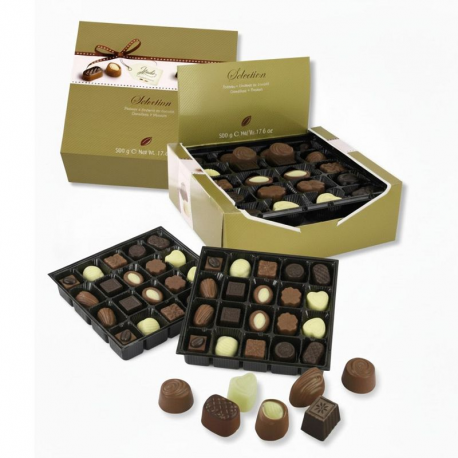 Sélection de chocolats Belges assortis - coffret de 500g