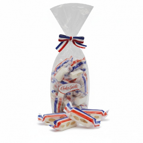 Nougats tendres de Montélimar vanille Bleu Blanc Rouge - sachet de 200g