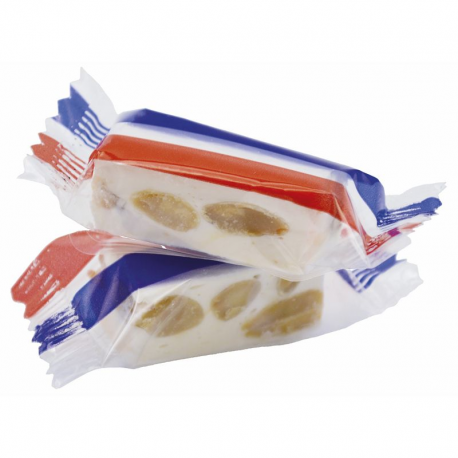 Nougats tendres de Montélimar vanille Bleu Blanc Rouge - sachet de 200g
