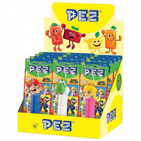 Pez figurine Mario Nintendo + 1 recharge - le lot de 12