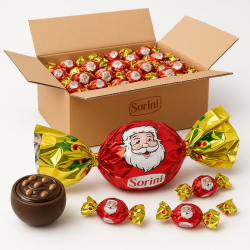 Papillotes en chocolat au lait fourrées pâte à tartiner - 5kg