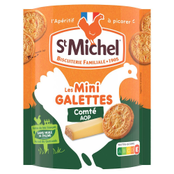 Mini galettes comté St Michel 100g - carton de 11 sachets