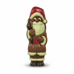 Figurines de Noël assorties chocolat au lait décoré 100g - présentoir de 20