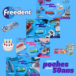 Freedent Refresher's Bubble Menthe SANS SUCRES - boîte de 12