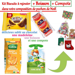 RAJOUT de 1 Kit biscuits + boisson + compote pour un goûter Top 3 étoiles !
