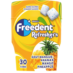 Freedent Refresher's 67g Ananas Mangue SANS SUCRES - boîte de 6
