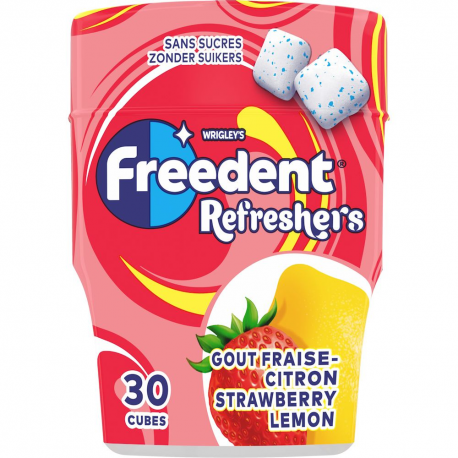 Freedent Refresher's 67g Fraise Citron SANS SUCRES - boîte de 6