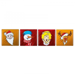 Napolitains assortis spécial Noël - sachet de 1kg (environ 100 pièces)