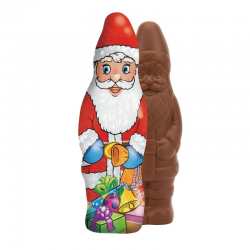 Pères Noël en chocolat au lait s/alu 60g 17cm - le lot de 54