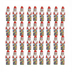 Pères Noël en chocolat au lait s/alu 60g 17cm - le lot de 54