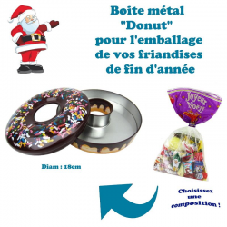 Boîte métal Donut d : 18cm x h : 5cm