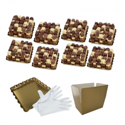 Chocolats Belges assortis - colis de 8kg et accessoires OFFERTS
