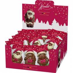 Moulages de Noël assortis en chocolat 50g - boîte de 24