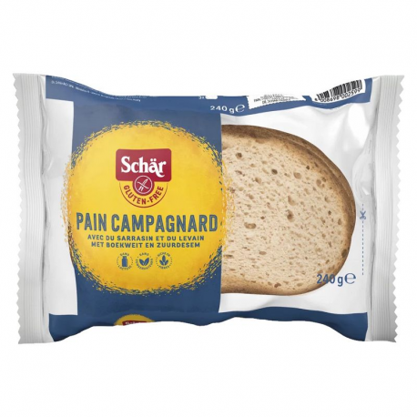 Pain campagnard tranché (x5) 240g Dr Schär - carton de 5
