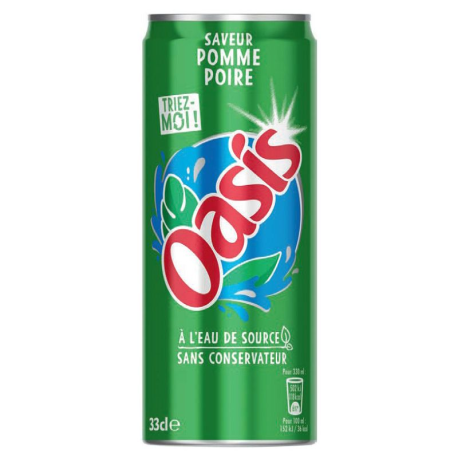 Oasis Pomme Poire boîte 33cl - 24 canettes