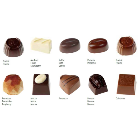 Chocolats assortis SANS SUCRES (Maltitol) - boîte de 2.100kg