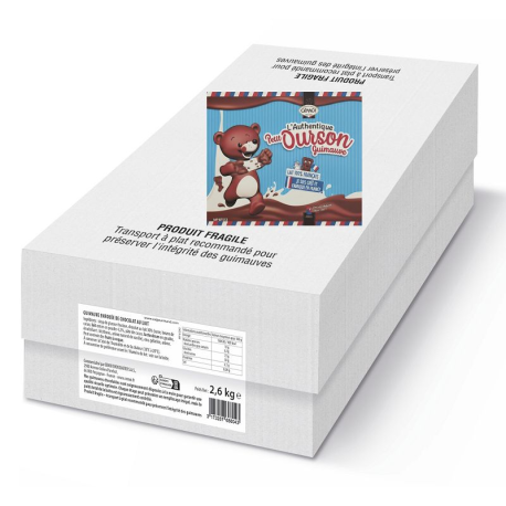 Oursons guimauve et chocolat au lait nus - 2,5kg