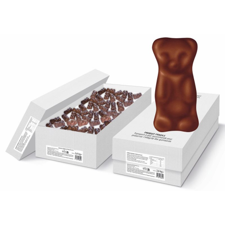 Oursons guimauve et chocolat au lait nus - 2,5kg
