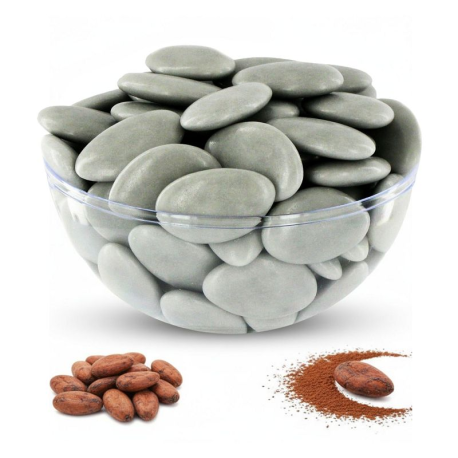 Dragées chocolat extra 71% GRIS LUNE - 1kg