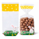 Sachets Lapin de Pâques fond carton 120x260mm - boîte de 100