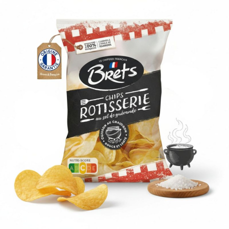 Chips Brets Rôtisserie au Sel de Guerande 120g - 10 paquets