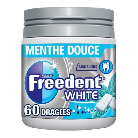 Freedent Box white menthe douce SANS SUCRES 84g - 6 boîtes