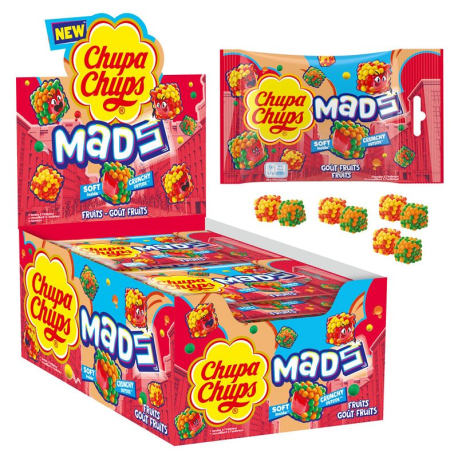 Chupa Chups MADS fruits sachet 45g - boîte de 12