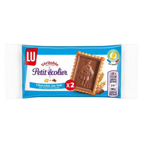 Petit écolier étui x2 chocolat au lait 25g - carton de 110