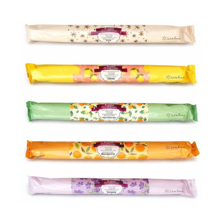 Lot de 10 lanières guimauve Auzier 32g - assortiment de 5 parfums (2 de chaque)