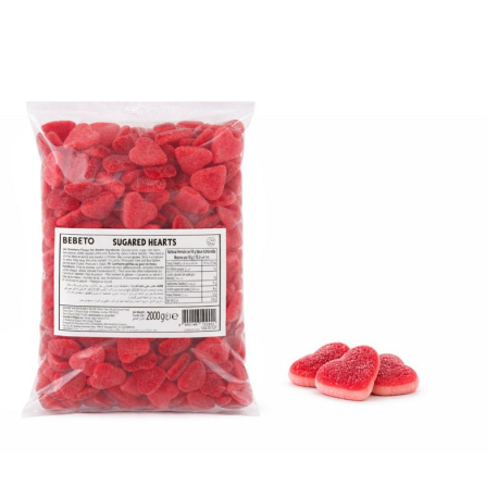 Coeurs fizz Fraise Halal - sachet de 2kg