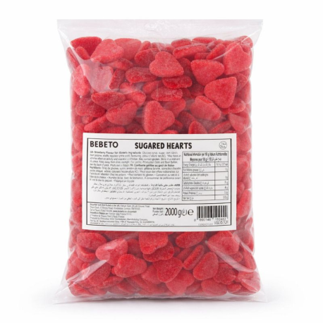 Coeurs fizz Fraise Halal - sachet de 2kg