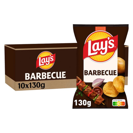 Chips Barbecue Lay's 130g - 10 paquets