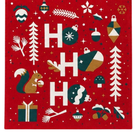 Pochon en intissé Ho, ho, ho rouge - pièce