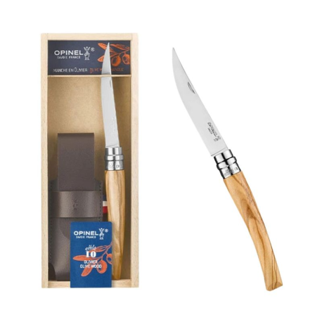 Couteau Opinel n°8 inox et manche olivier - le plumier