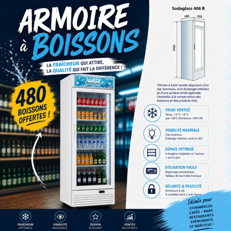 Armoire réfrigérée FRANCE CONFISERIE ... "l'Instant Boisson !"