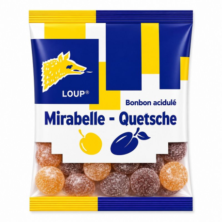 Gommes Mirabelle Quetsche (bonbons Loup)- sachet de 100g