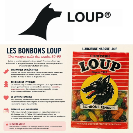 Gommes Mirabelle Quetsche (bonbons Loup)- sachet de 100g