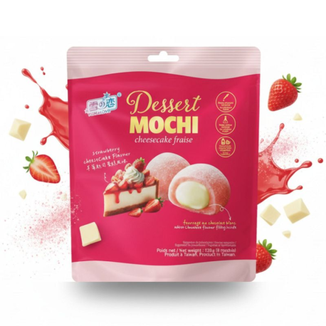 Mochis Dessert Cheesecake fraise - 120g (8 mochis)