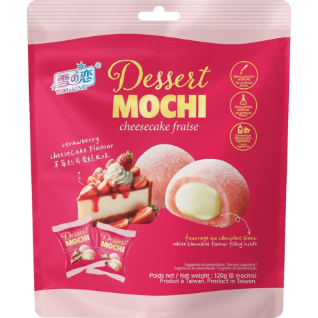 Mochis Dessert Cheesecake fraise - 120g (8 mochis)