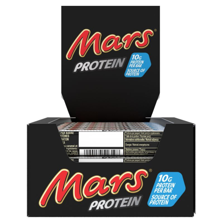 Mars Protein 50g - boîte de 18 + 1 paire de chaussettes OFFERTE