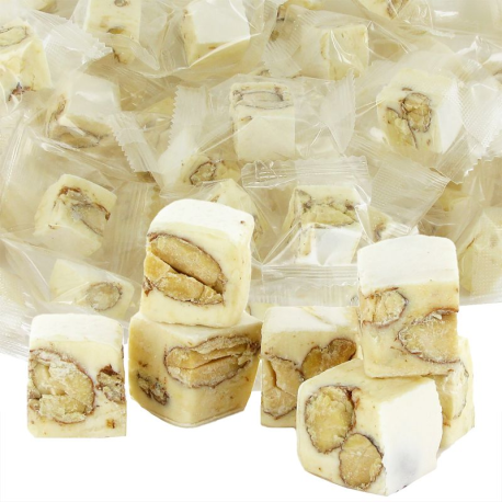 PRECOMMANDE Nougats amandes mini cubes pliés - carton de 5kg