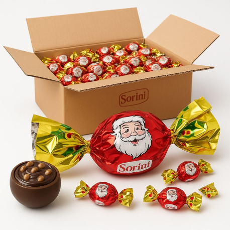 PRECOMMANDE Papillotes en chocolat au lait fourrées pâte à tartiner - 5kg